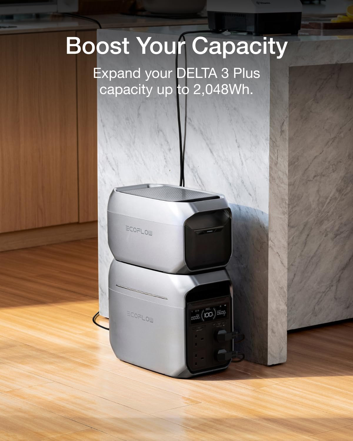 ECOFLOW Portable Power Station DELTA 3 Plus, 1024Wh with Expandable Battery