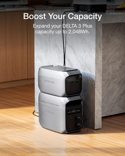 ECOFLOW Portable Power Station DELTA 3 Plus, 1024Wh with Expandable Battery